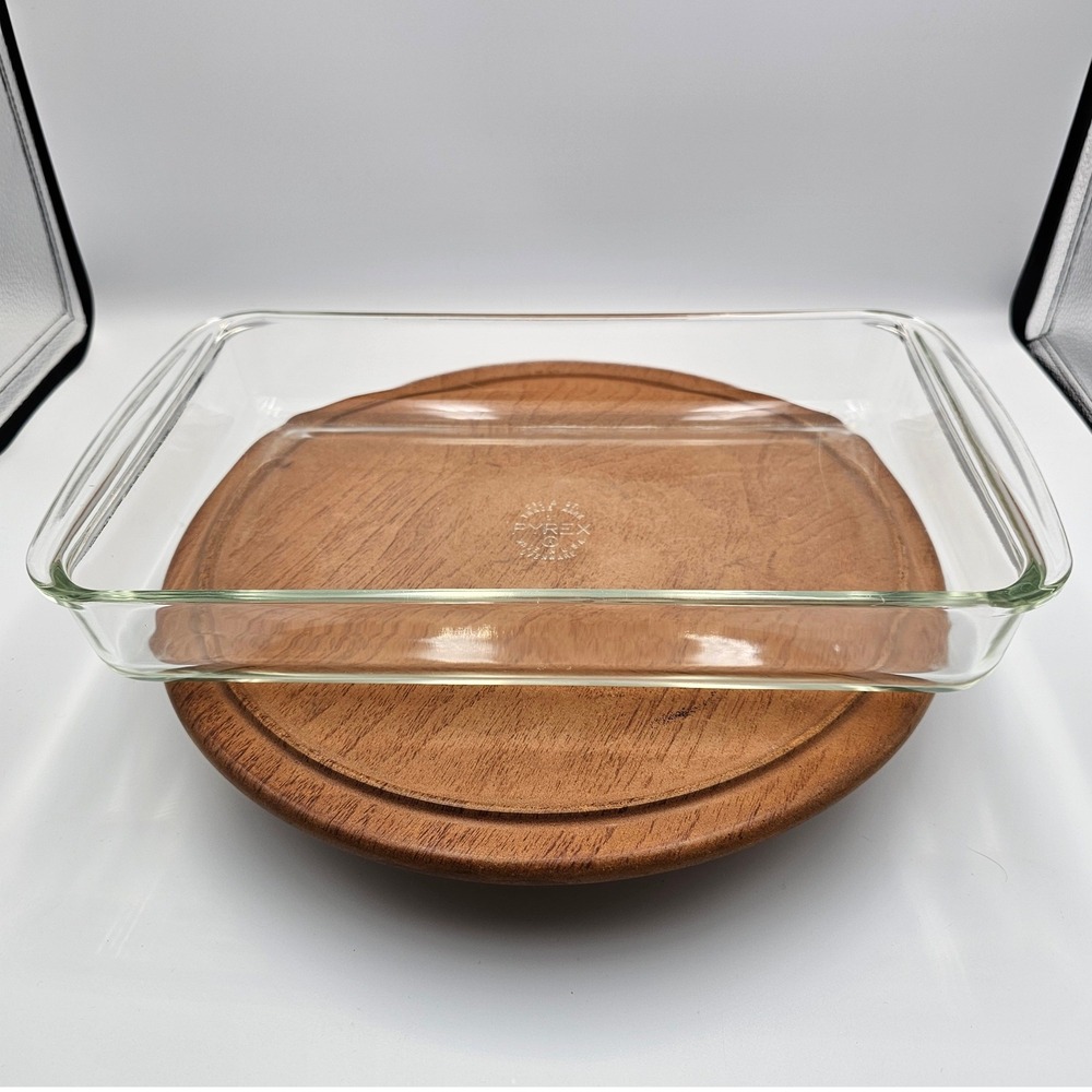 Vintage Pyrex Clear Glass 2 Qt Rectangular Baking Dish 232 Lasagna Pan Made USA